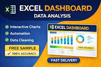 build interactive excel dashboard, reports and visualization