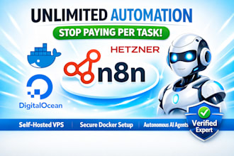 secure self hosted n8n on your vps hetzner digitalocean with docker ai agent
