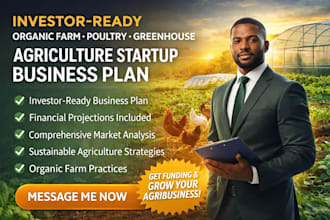 investor ready organic farm poultry greenhouse agriculture startup business plan