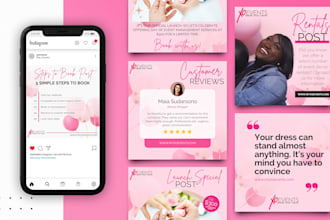 design high converting canva social media posts for instagram and facebook