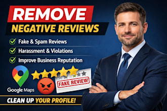 remove negative content links from google maps business profile