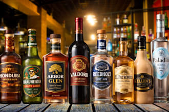 do bottle label design liquor label design wine gin rum beer vodka logo design
