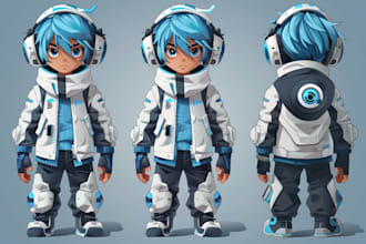design gaming mascot anime logo with your character