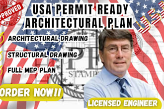 full permit set permit civil engineer, garage conversion, mep plan,ca, ny, nc tx