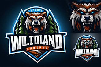create woods mascot sports logo design for business and sports