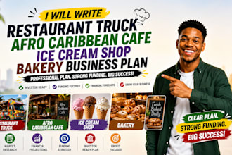 write business plan restaurant afro bar caribbean cafe ice cream shop bakery