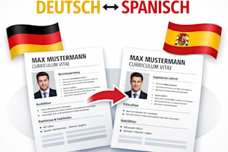 übersetze und optimiere deinen lebenslauf