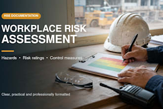 prepare workplace risk assessment and hse safety reports