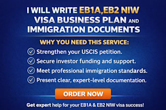 prepare eb1 eb2 niw petition documents and business plans