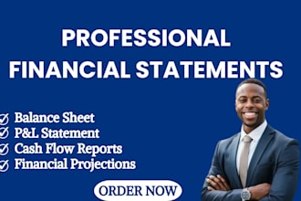 prepare balance sheet profit and loss cash flow statements