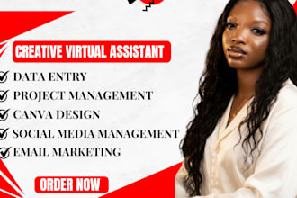 be  creative virtual assistant, social media assistant
