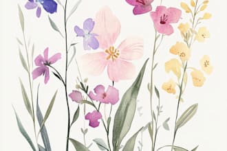 design vintage botanical, mystic, illustration logo