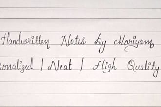 write neat handwritten notes