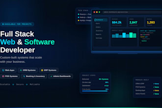 build your custom web app, software system, or business platform from scratch