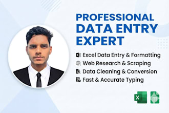 be your ultimate data entry virtual assistant for excel and web research