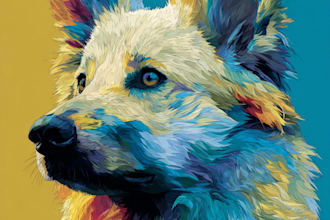 make animal illustration into pop art for you