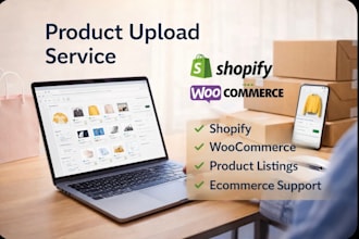 upload products to your shopify or woo commerce store