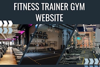 design a gym or fitness trainer website