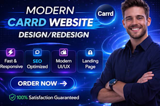 design carrd website, carrd landing page, fix and redesign carrd website design