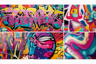 create custom graffiti art designs murals and wall arts