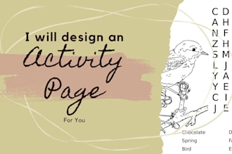 design an activity page for you