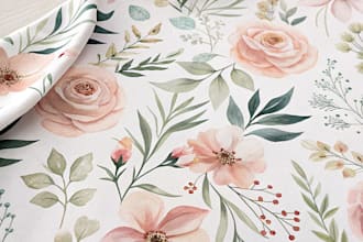 design unique watercolor seamless pattern for printing