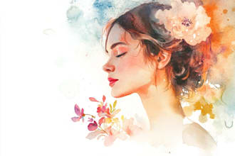 create a digital watercolor illustration