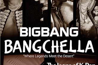 create a kpop fan banner, poster or flyer