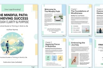 design a professional ebook template in canva