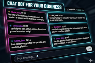 build ai chat bot for website automated customer support agents