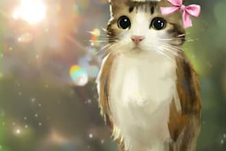 draw a silly pet portrait
