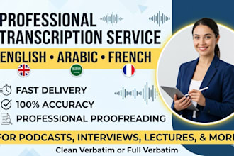 do accurate en ar fr transcription