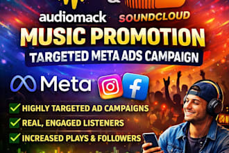 do audiomack, soundcloud promotion through targeted meta ads campaign