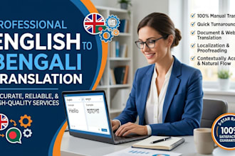 professionally translate english to bengali and bengali to english