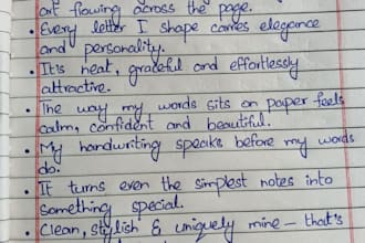 neat and attracrive handwriting assigment job