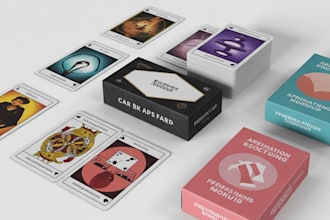 illustrate tarot cards, board game art, trading card game and playing cards