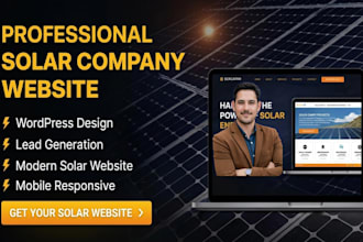 build solar company website on wordpress for lead generation