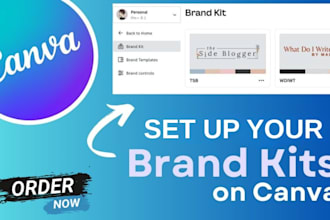create professional canva brand kit with logo colors fonts for your business