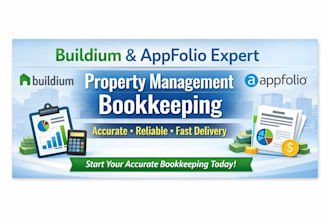 provide expert buildium and appfolio bookkeeping for property managers and real
