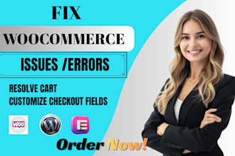 customize fix woocommerce checkout issues errors elementor bugs cart pages