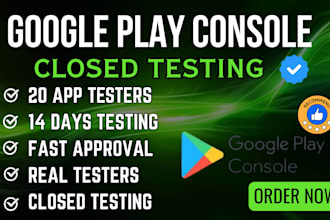 do 12 to 20 real tester for google play console closed testing for 14 days