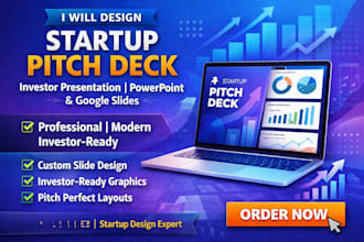 design startup pitch deck investor presentation powerpoint or google slides