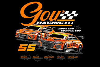 make high quality vintage classic racing car logo with t shirt design