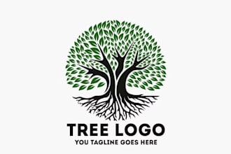 give creative tree logo design