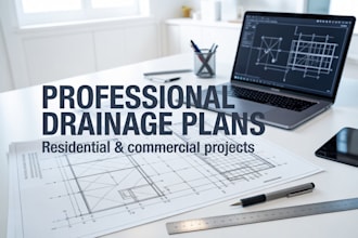 design professional drainage plans for residential and commercial project