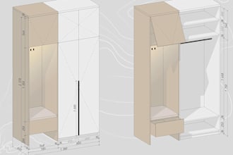 create 3d model in archicad, furniture, floor plans and architectural drawings