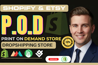 do shopify etsy print on demand shopify dropshipping printful printify etsy pod