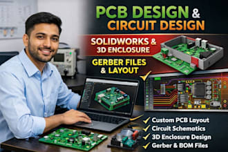 pcb design, circult design, solidworks, gerber, pcb layout design, pcb enclosure