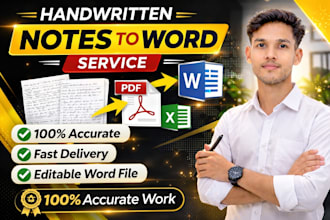 convert scanned or handwritten notes to word document