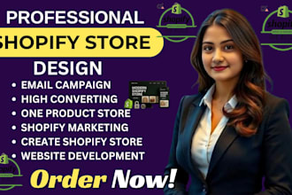 design high converting shopify store with professional  automation